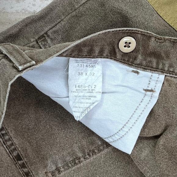 Vintage Wrangler Jeans Double Knees Chocolate Brown Denim Baggy Wide Leg Fit 90s - Picture 5 of 6